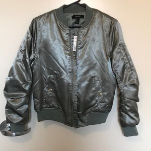 FOREVER 21 Satin Bomber Jacket